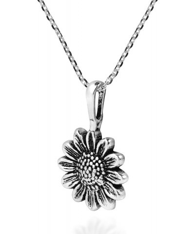 Enchanting Sunflower .925 Sterling Silver Necklace | Adorable Flower Accessory for Women | Sunflower Lover for Jewelry Gift $...