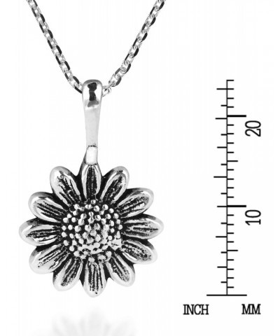 Enchanting Sunflower .925 Sterling Silver Necklace | Adorable Flower Accessory for Women | Sunflower Lover for Jewelry Gift $...