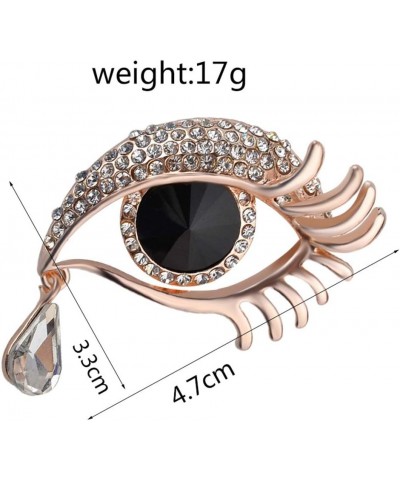 Fashion Eye Brooch Pin with Cubic Zirconia Crystal Dainty Evil Eye Brooches Pins Decorations Ornaments Necktie Dress Accessor...