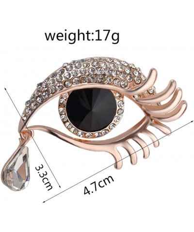 Fashion Eye Brooch Pin with Cubic Zirconia Crystal Dainty Evil Eye Brooches Pins Decorations Ornaments Necktie Dress Accessor...