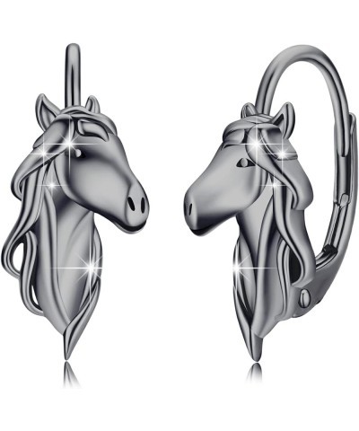 Horse Earrings for Women 925 Sterling Silver Animal Horse Earrings Hypoallergenic Cute Horse Jewelry Gifts for Women Girls Ho...