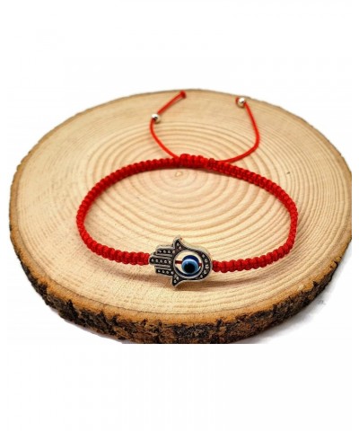 By Dalia – Macrame Red String Bracelet for Luck – Blue Turkish Eye with Fatima Hand Hamsa $6.11 Bracelets