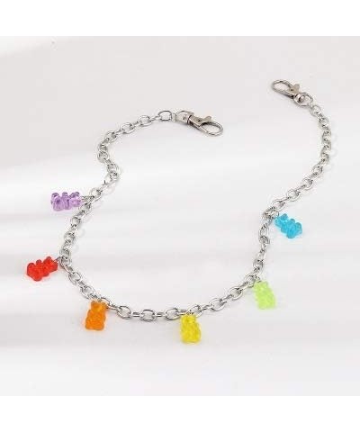 Gummy Bear Necklace Bracelet Set Colorful Multicolor Transparent Resin Bear Earring Cartoon Cute Candy Crazy Aesthetic Pendan...