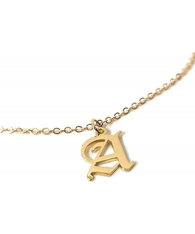 Personalized Old English Initial Necklace Custom Monogram Layered Name Choker Style-1 $11.63 Necklaces