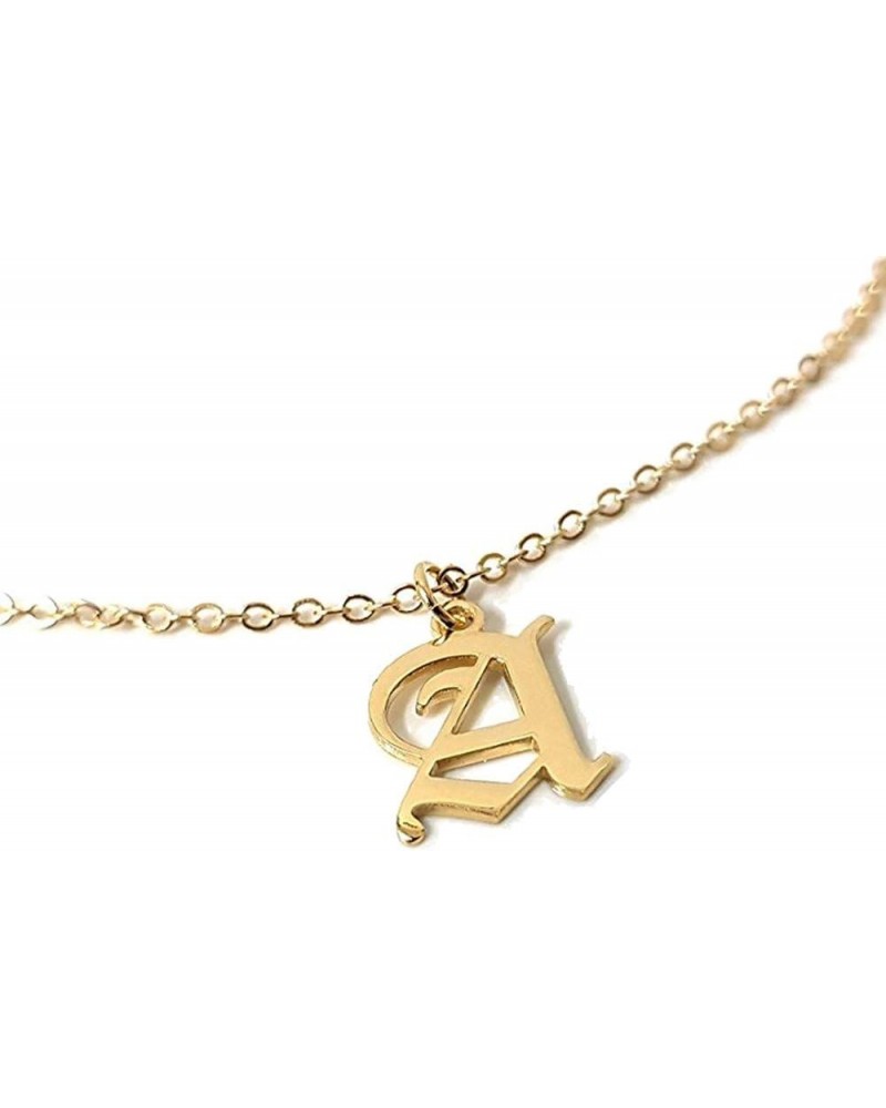 Personalized Old English Initial Necklace Custom Monogram Layered Name Choker Style-1 $11.63 Necklaces