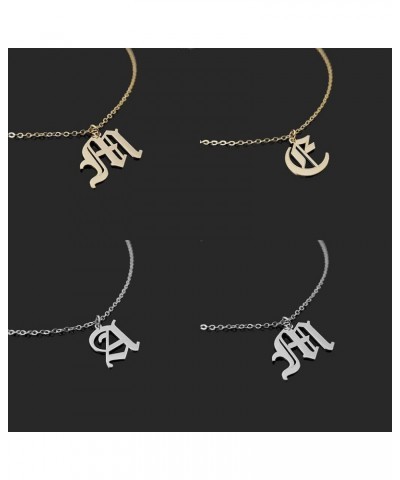 Personalized Old English Initial Necklace Custom Monogram Layered Name Choker Style-1 $11.63 Necklaces