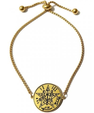 Seal of Tetragrammaton + 72 names of God kabbalah King Solomon seal Coin Bracelet Gold $16.74 Bracelets