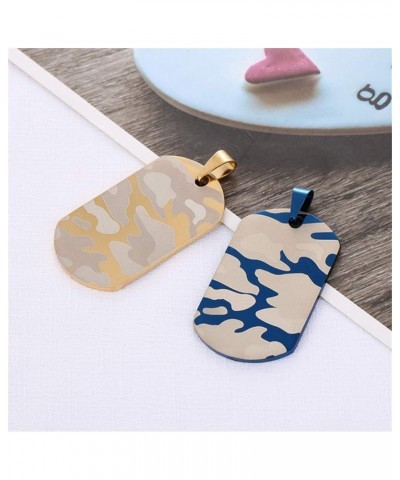 Medical Alert Necklaces for Men Women Stainless Steel Camo Military Dog Tag Emergency ID Identification Pendant Necklace Heal...