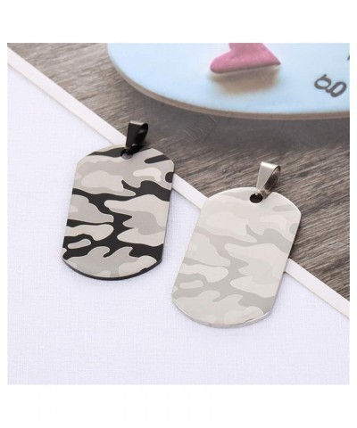 Medical Alert Necklaces for Men Women Stainless Steel Camo Military Dog Tag Emergency ID Identification Pendant Necklace Heal...