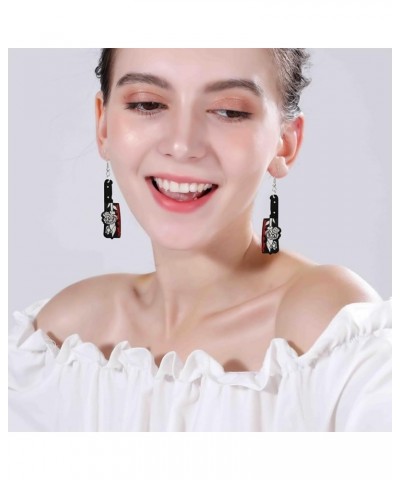 Unique Gothic Acrylic Black Blood Knife Drop Dangle Earrings Funny Creative Kitchen Knife Hook Earrings for Women Girls Kids ...