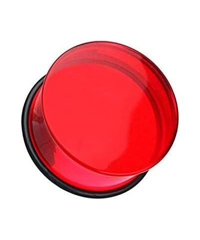 Basic Acrylic Single Flared Ear Gauge Plug 5/8" (16mm), Red $9.51 Body Jewelry