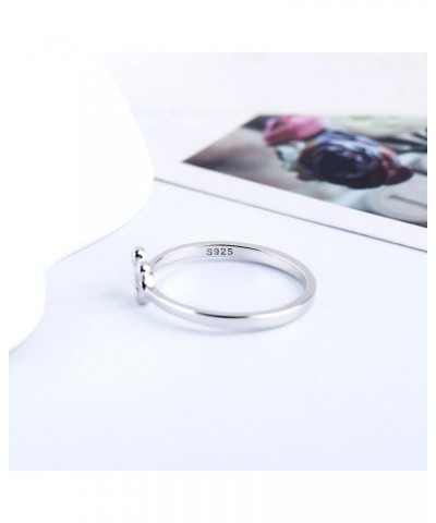 Sterling Silver Mini Mouse Shape Rings Wedding Engagement Promise Engraved Thin Rings for Women $9.87 Rings