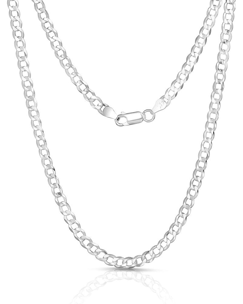 Authentic Solid Sterling Silver Cuban Curb Link .925 ITProLux Necklace Chains 1MM - 7.5MM, 16" - 30", Curb Link Chain Necklac...