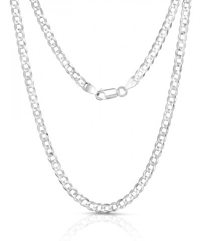 Authentic Solid Sterling Silver Cuban Curb Link .925 ITProLux Necklace Chains 1MM - 7.5MM, 16" - 30", Curb Link Chain Necklac...