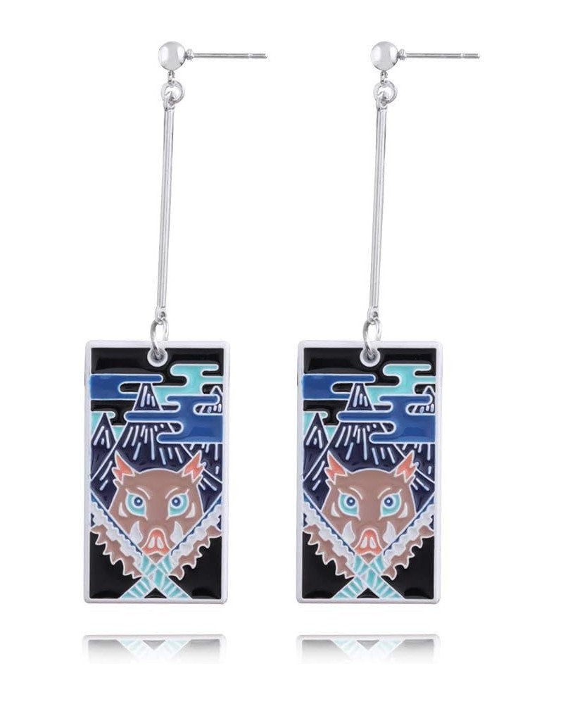 Anime Kamado Tanjiro Hanafuda Earrings - Kimetsu No Yaiba Hanafuda Earrings - Cosplay Accessories For Womens Girls Hashibira ...