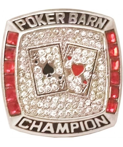 Poker Ring For Men And Women Big Heavy Many Bright Stones Spade Flush Playing Cards Statement Band Games Casino Ring Vintage ...