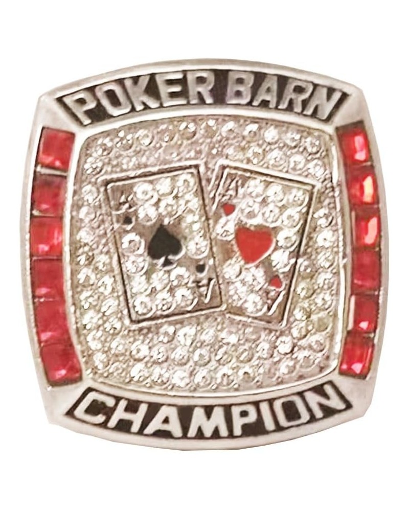 Poker Ring For Men And Women Big Heavy Many Bright Stones Spade Flush Playing Cards Statement Band Games Casino Ring Vintage ...