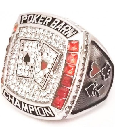 Poker Ring For Men And Women Big Heavy Many Bright Stones Spade Flush Playing Cards Statement Band Games Casino Ring Vintage ...