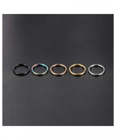 18G 16G 316L Surgical Steel Hinged Nose Rings Hoop Seamless Piercing Rings for Nose Conch Septum Cartilage Helix Tragus Rook ...