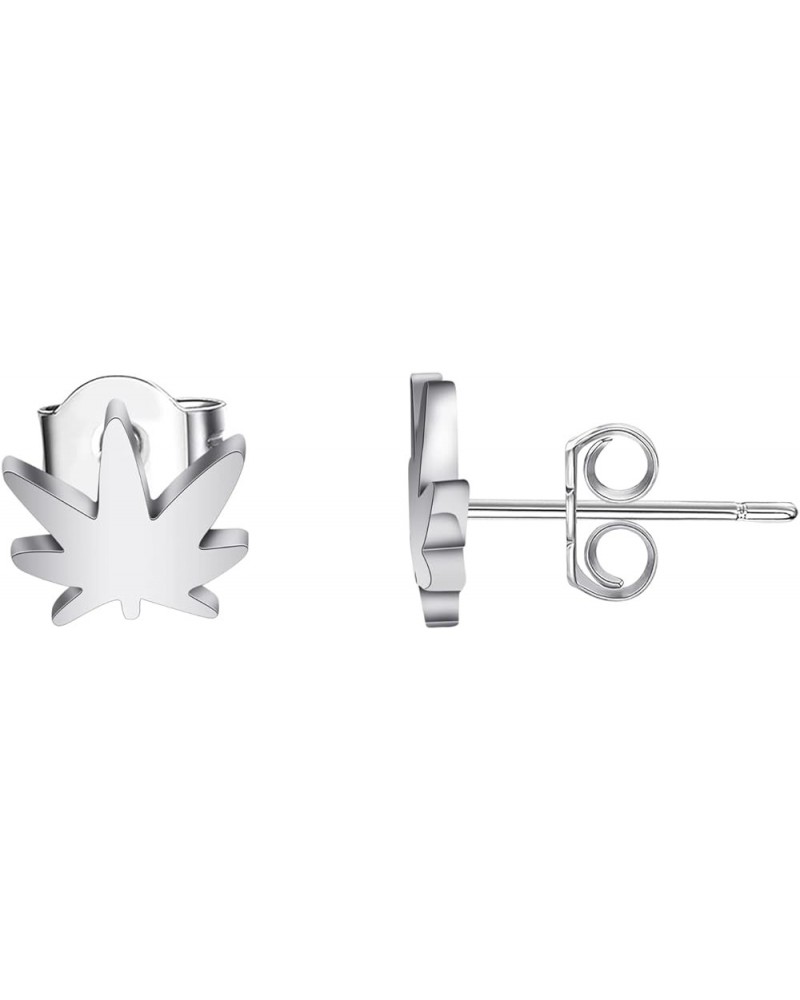 Marijuana Weed Pot Leaf Stud Earring Weed Leaf Lovers Gift Cannabis Weed Jewelry Stoner Gifts For Women Girls Marijuana Weed ...