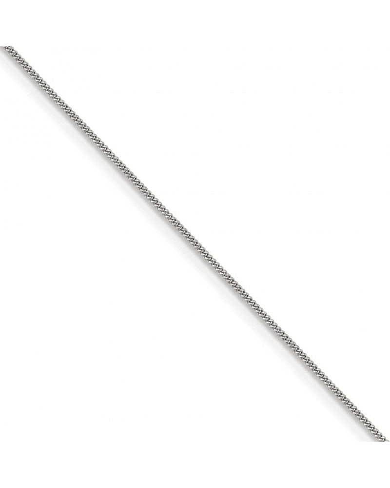 0.9mm, 14k White Gold, Solid Curb Chain Necklace 16.0 Inches $93.47 Necklaces