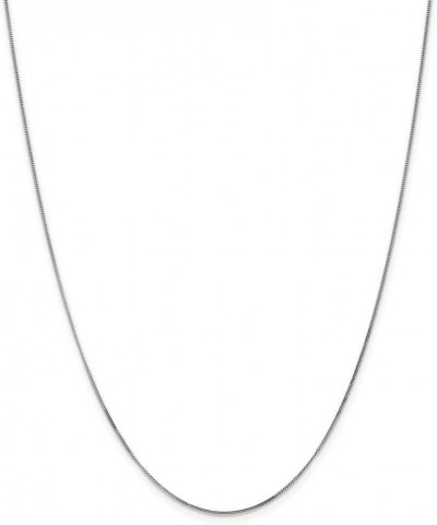 0.9mm, 14k White Gold, Solid Curb Chain Necklace 16.0 Inches $93.47 Necklaces