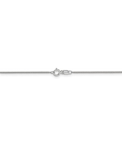 0.9mm, 14k White Gold, Solid Curb Chain Necklace 16.0 Inches $93.47 Necklaces