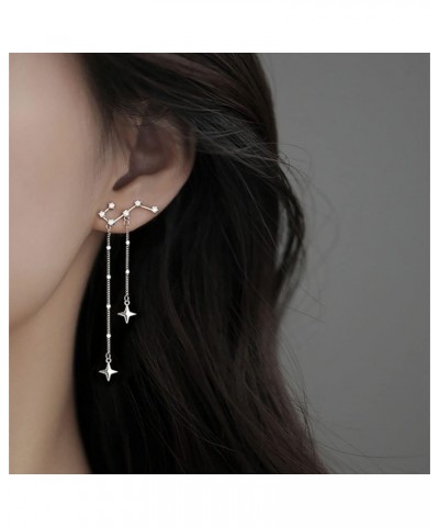 Meteor Star Pendant Earrings for Women Girls Jewelry Gold Silver Lucky Star Dangle Earrings Long Star Tassel Drop Earrings Bi...