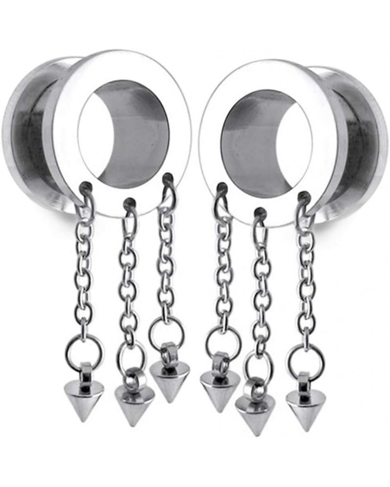 (1 Pair) Surgical Steel Flesh tunnel Gauge Ear Piercing available size 0g (8mm) to 3/4" (20mm) Silver 3/4 " ( 20mm ) $15.04 O...