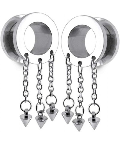 (1 Pair) Surgical Steel Flesh tunnel Gauge Ear Piercing available size 0g (8mm) to 3/4" (20mm) Silver 3/4 " ( 20mm ) $15.04 O...