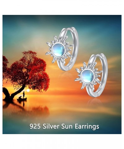 Sterling Silver Hoops Earrings Small Huggie Earrings Jewelry Gift for Women Sun $15.19 Earrings