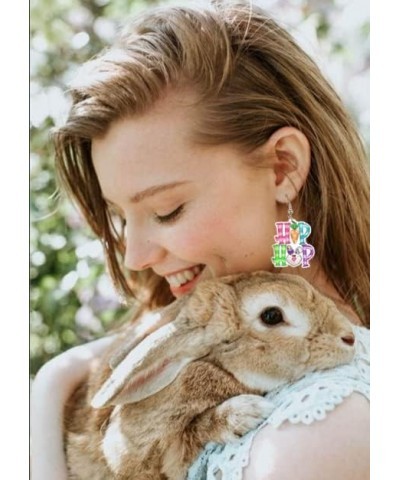 Easter Earrings 3D Rabbit Dangle Earrings Cute Funny Acrylic Fashion Resin Easter Holiday Jewelry for Women Girls style 3 $7....