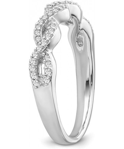 10K Gold or Silver Diamond Infinity Band Ring (1/5 cttw, I-J Color, I2-I3 Clarity) white-gold $112.85 Rings