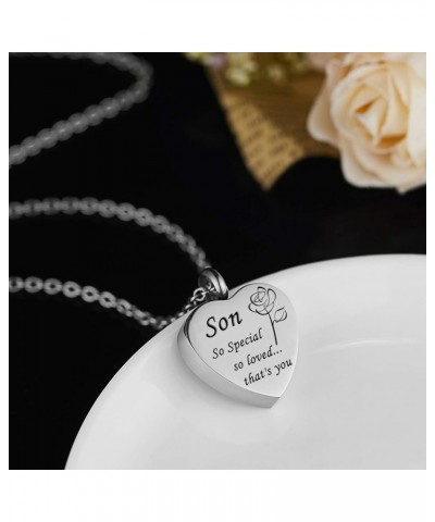 Cremation Urn Ashes Necklace, No longer by my side...but forever in my heart,Stainless steel memorial pendant Waterproof memo...