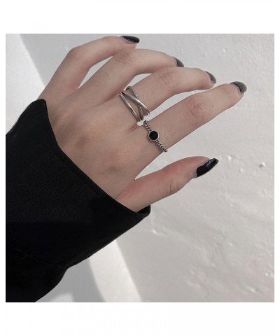 925 Sterling Silver Rings Set for Women Girls, Stackable Open Rings Size Adjustable, Pack for Gift Style9-2Pcs $12.59 Rings