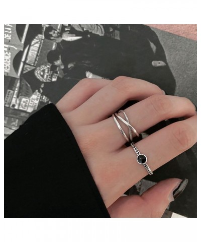 925 Sterling Silver Rings Set for Women Girls, Stackable Open Rings Size Adjustable, Pack for Gift Style9-2Pcs $12.59 Rings