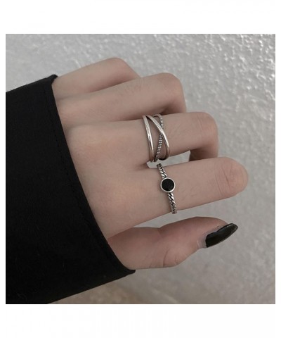 925 Sterling Silver Rings Set for Women Girls, Stackable Open Rings Size Adjustable, Pack for Gift Style9-2Pcs $12.59 Rings