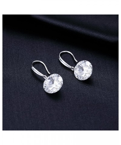 925 Sterling Silver Cubic Zirconia Drop Earrings for Women Teens Brilliant Cut Simulated Diamond Dangle Earrings Crystal Wedd...