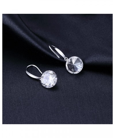 925 Sterling Silver Cubic Zirconia Drop Earrings for Women Teens Brilliant Cut Simulated Diamond Dangle Earrings Crystal Wedd...