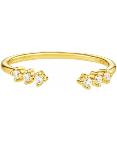 Dainty Open Band Stackable 18k Gold CZ Diamond Ring for Women Gift for Her 7 03-Serafina $11.59 Rings