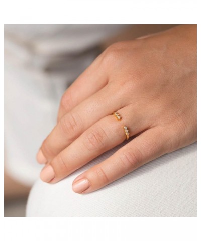 Dainty Open Band Stackable 18k Gold CZ Diamond Ring for Women Gift for Her 7 03-Serafina $11.59 Rings