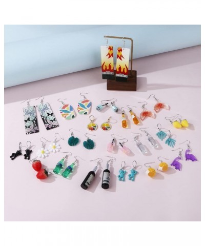 20 Pairs Mixed Weird Cute Earrings Funny Dangle Drop Resin Acrylic & Metal Earrings Set for Women Girls Anime Cosplay Rubber ...