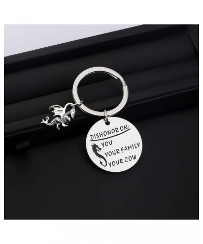 Mulan Inspire Gift Dishonor On Your Cow and Family Keychain Dragon Gift for Mulan Fans… (Dishonor Keychain) $9.00 Pendants