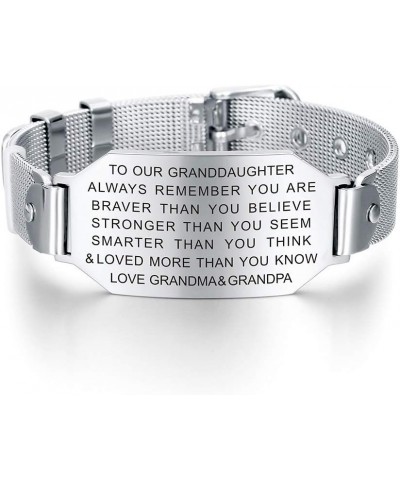 to Our/My Granddaughter Gifts Bracelet with Inspirational Love Quotes Our Granddaughter-Metal Bracelet $9.33 Bracelets