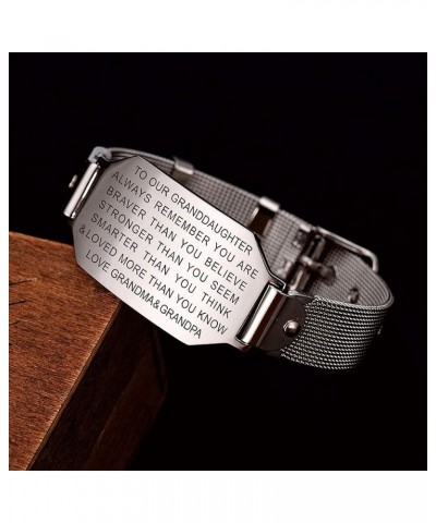 to Our/My Granddaughter Gifts Bracelet with Inspirational Love Quotes Our Granddaughter-Metal Bracelet $9.33 Bracelets