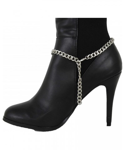 Women Western Fashion Jewelry Boot Chain Bracelet Silver Metal Shoe Anklet Bling Elephant Charm India $11.75 Anklets