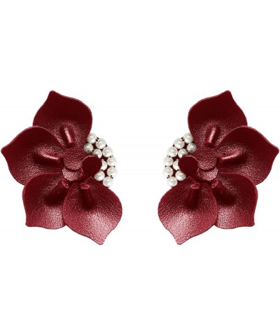 Flower Butterfly Earrings Red Flower Butterfly Earrings $8.39 Earrings