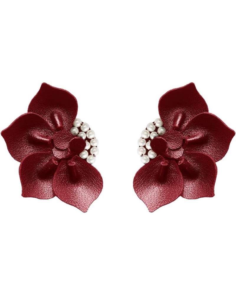 Flower Butterfly Earrings Red Flower Butterfly Earrings $8.39 Earrings