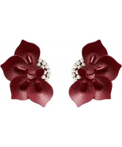 Flower Butterfly Earrings Red Flower Butterfly Earrings $8.39 Earrings