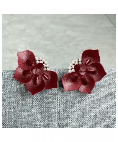 Flower Butterfly Earrings Red Flower Butterfly Earrings $8.39 Earrings